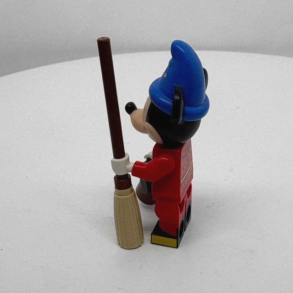 Disney Fantasia Sorcerer Mickey Mouse Minifigure with Broom and Bucket Accessory